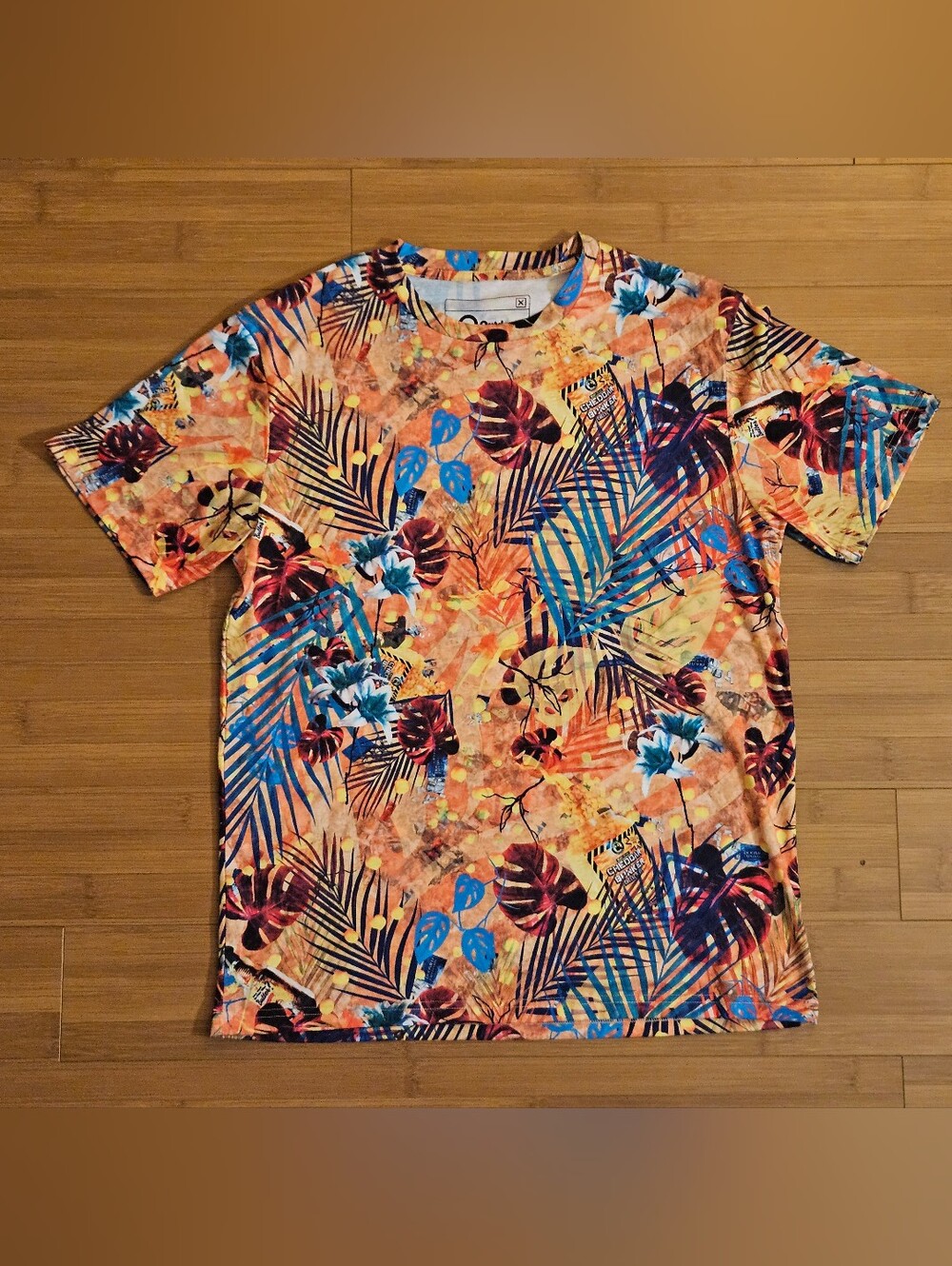 Meow Wolf Omega Mart Products Tropical Floral Print Men's Crew Neck T-Shirt